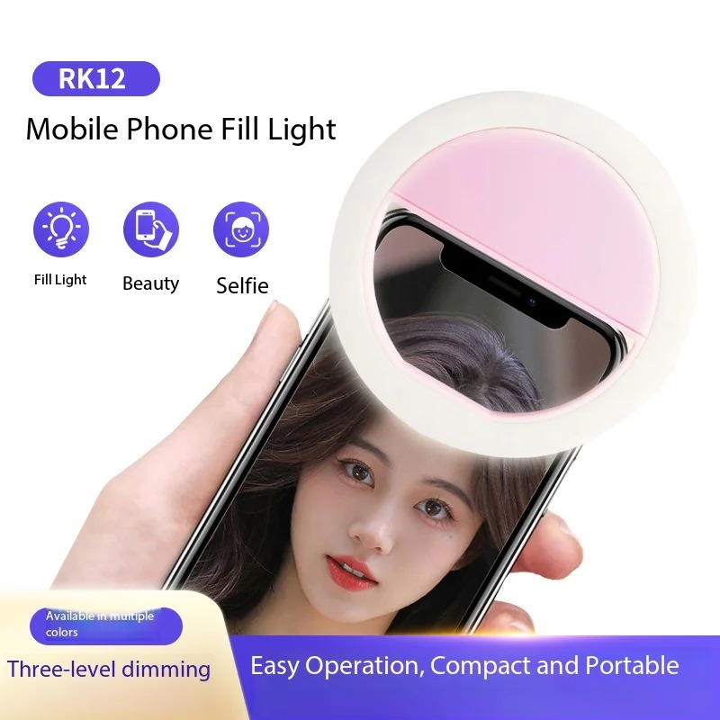 Photography Lighting Video - Akumulatorowa lampka selfie z klipsem, 3-stopniowa