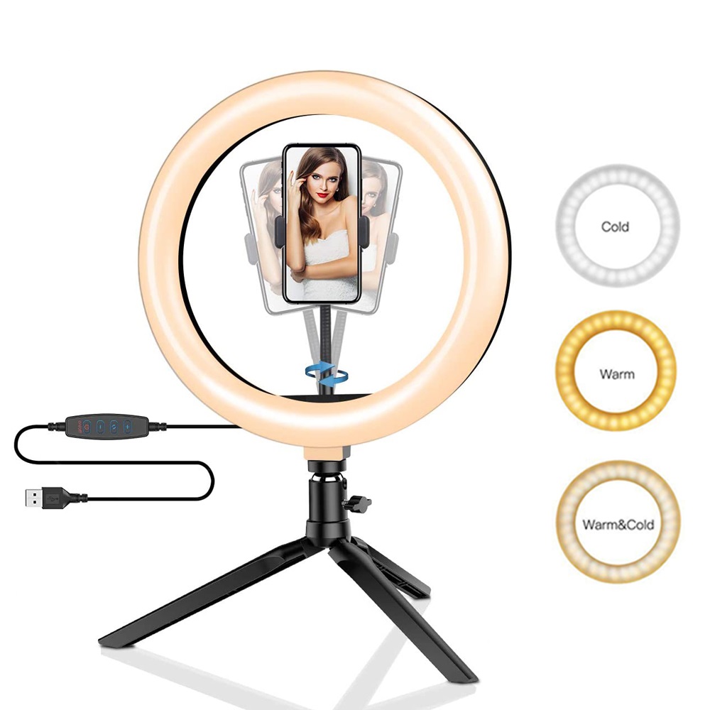 Photography Lighting Tool - 26cm 10-calowy pierścień LED do selfie