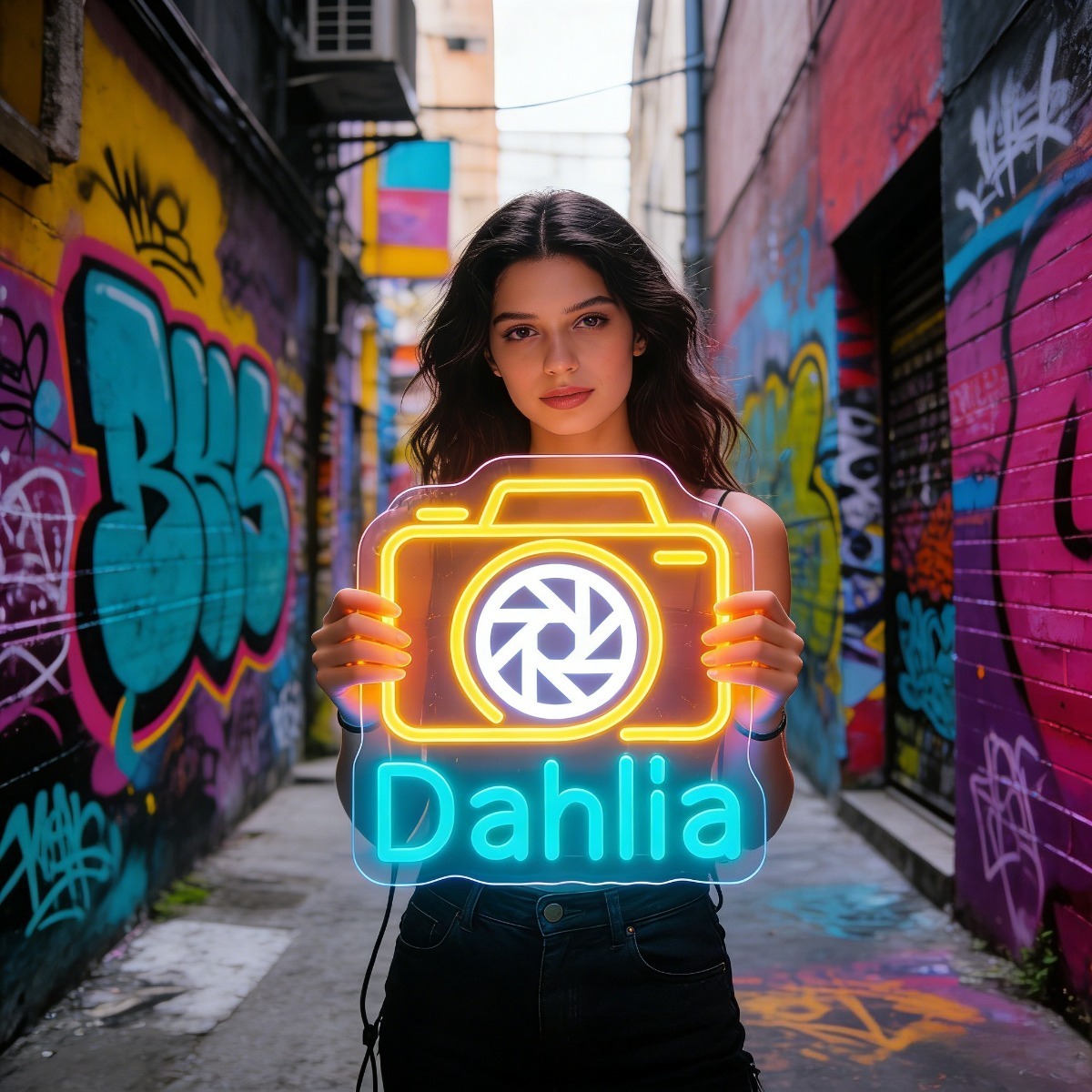 Neonowy znak świetlny z kamerą – Vintage Photography Lighting recenzja i cena