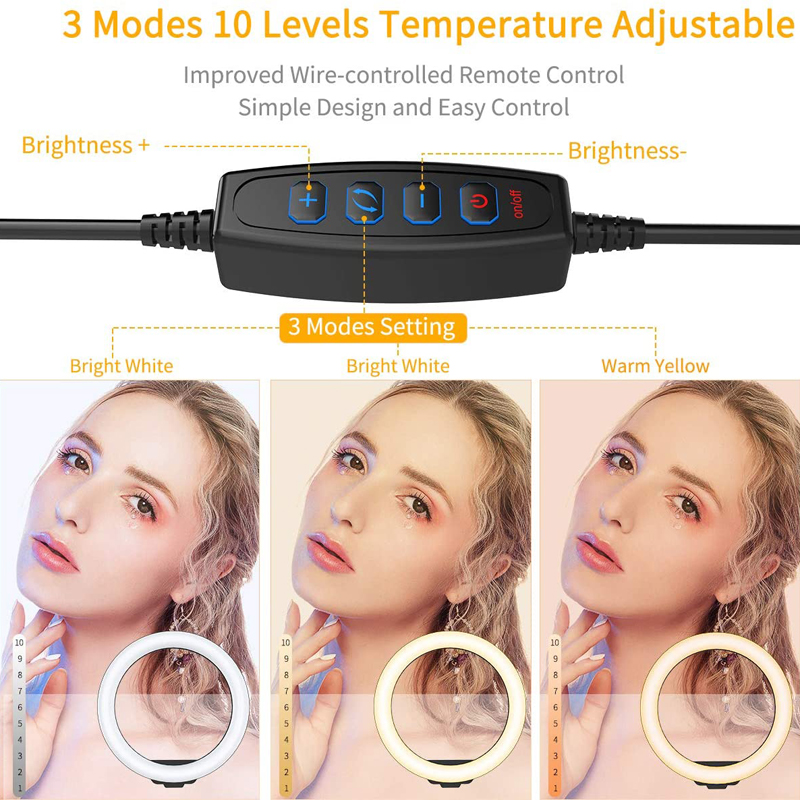 Lampa wideo 16/26/33cm, pierśc – Photography Lighting Tool recenzja i cena